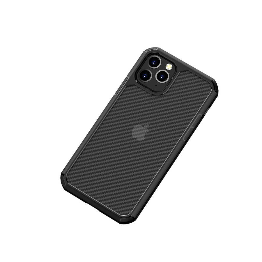 Apple iPhone 11 Pro Max Kılıf Zore İnoks Kapak Siyah