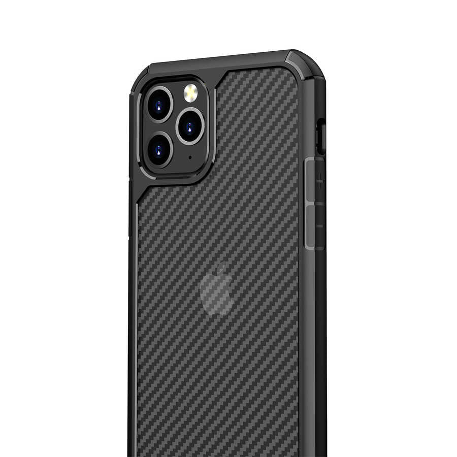 Apple iPhone 11 Pro Max Kılıf Zore İnoks Kapak Siyah