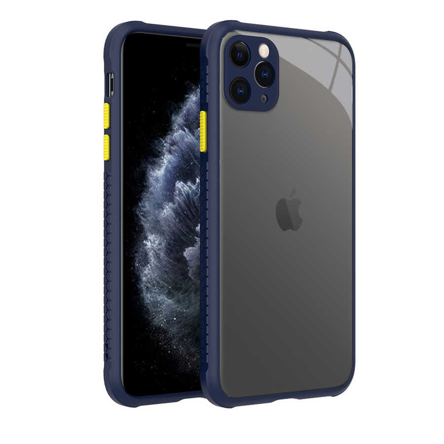 Apple iPhone 11 Pro Max Kılıf Zore Kaff Kapak Lacivert
