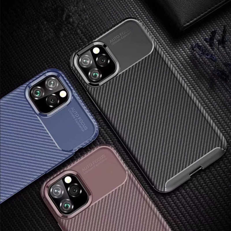 Apple iPhone 11 Pro Max Kılıf Zore Negro Silikon Kapak Kahverengi