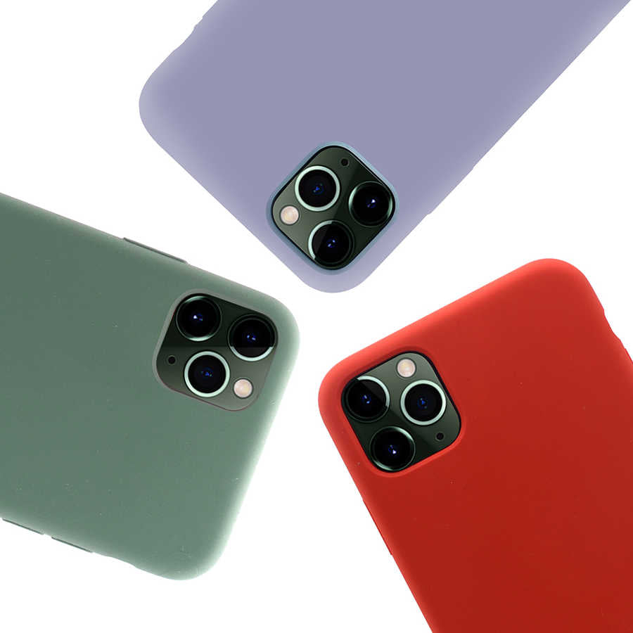 Apple iPhone 11 Pro Max Kılıf Zore Silk Silikon Pembe