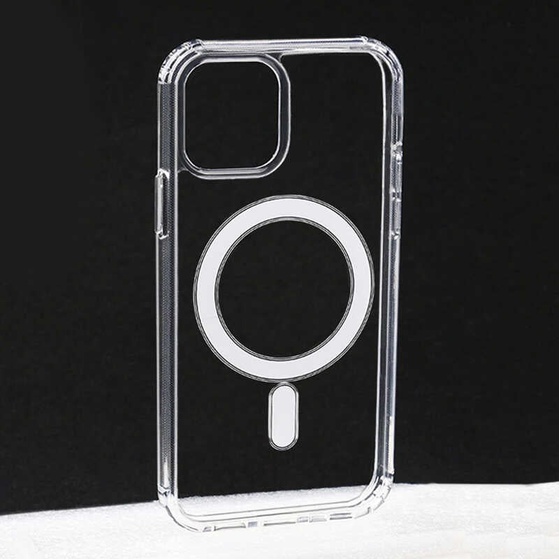 Apple iPhone 11 Pro Max Kılıf Zore Tacsafe Wireless Kapak Renksiz