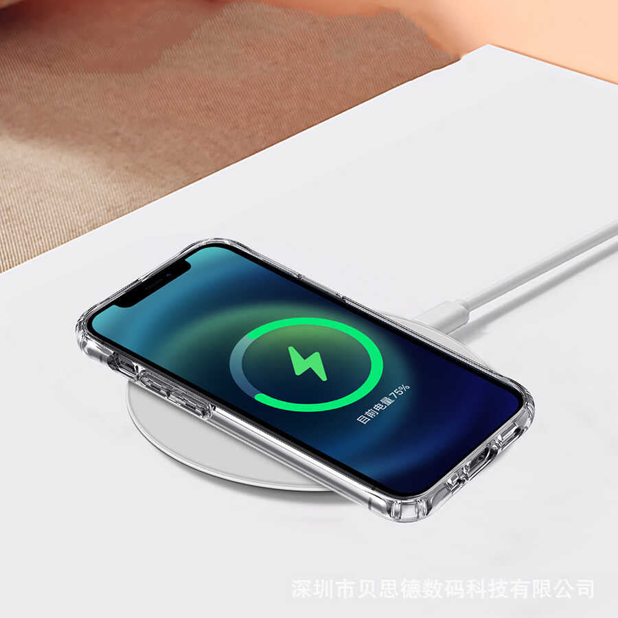 Apple iPhone 11 Pro Max Kılıf Zore Tacsafe Wireless Kapak Renksiz