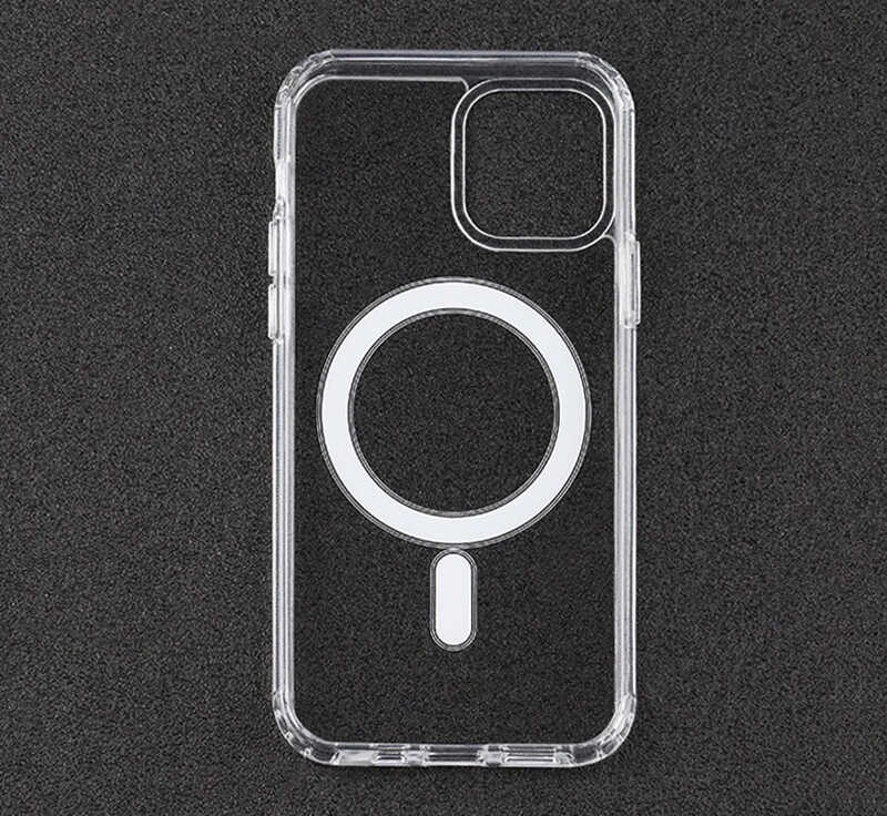 Apple iPhone 11 Pro Max Kılıf Zore Tacsafe Wireless Kapak Renksiz