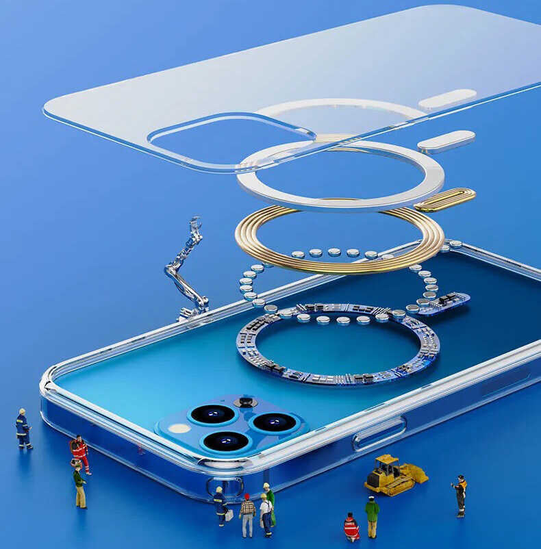Apple iPhone 11 Pro Max Kılıf Zore Tacsafe Wireless Kapak Renksiz