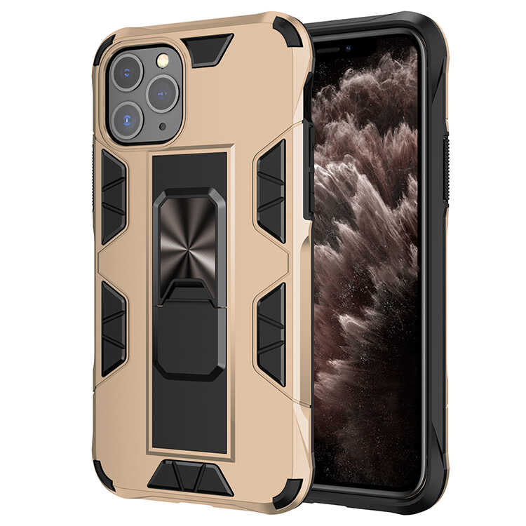 Apple iPhone 11 Pro Max Kılıf Zore Volve Kapak Gold