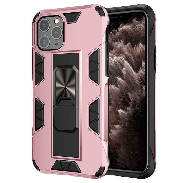 Apple iPhone 11 Pro Max Kılıf Zore Volve Kapak Rose Gold
