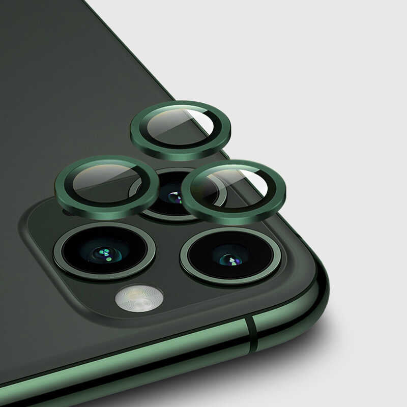 Apple iPhone 11 Pro Zore CL-02 Kamera Lens Koruyucu Yeşil