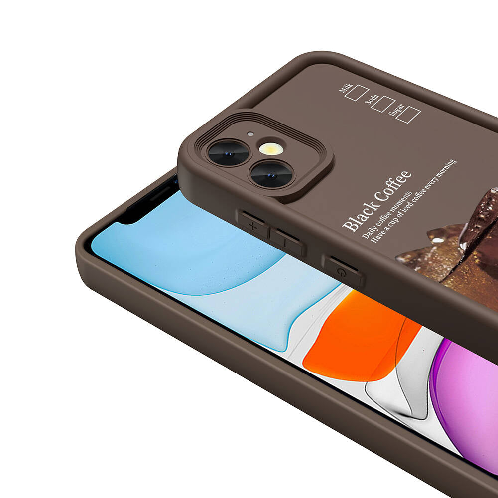 Apple iPhone 12 Kılıf Kamera Korumalı Baskılı Arka Yüzey Zore Klas Kapak Beyaz