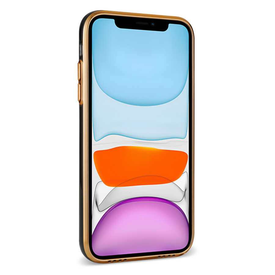 Apple iPhone 12 Kılıf Zore Bark Kartlıklı Kapak Lila