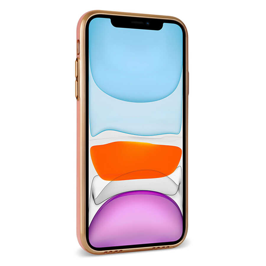 Apple iPhone 12 Kılıf Zore Bark Kartlıklı Kapak Lila