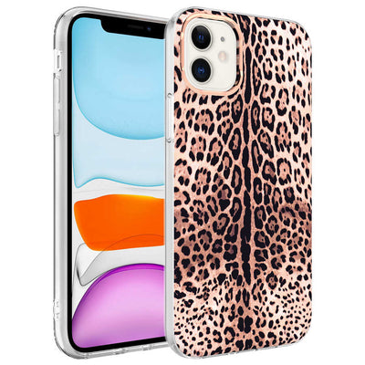 Apple iPhone 12 Kılıf Zore Bella Kapak Leopar