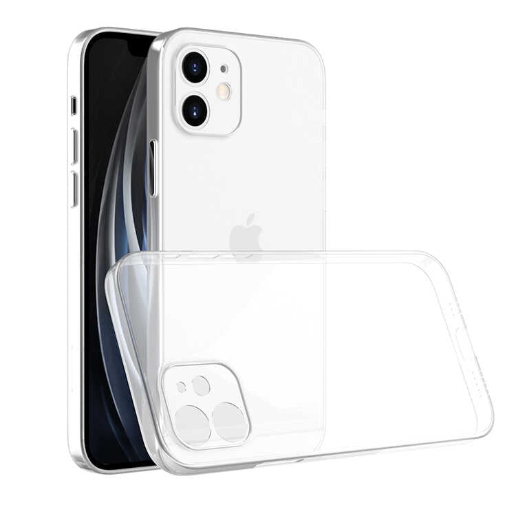 Apple iPhone 12 Kılıf Zore Blok Kapak Renksiz