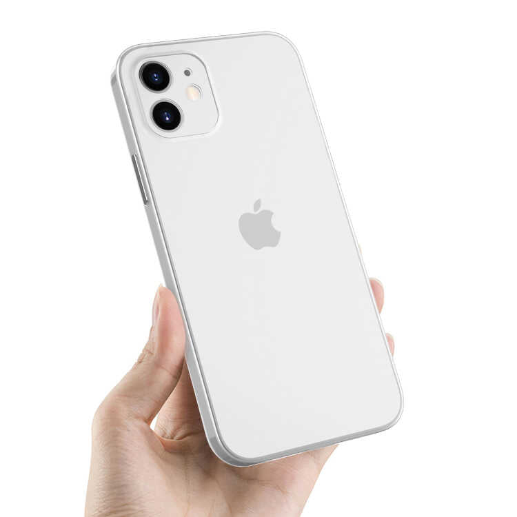Apple iPhone 12 Kılıf Zore Blok Kapak Renksiz