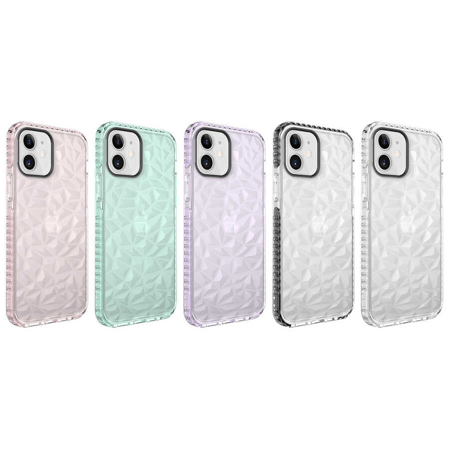 Apple iPhone 12 Kılıf Zore Buzz Kapak Mor