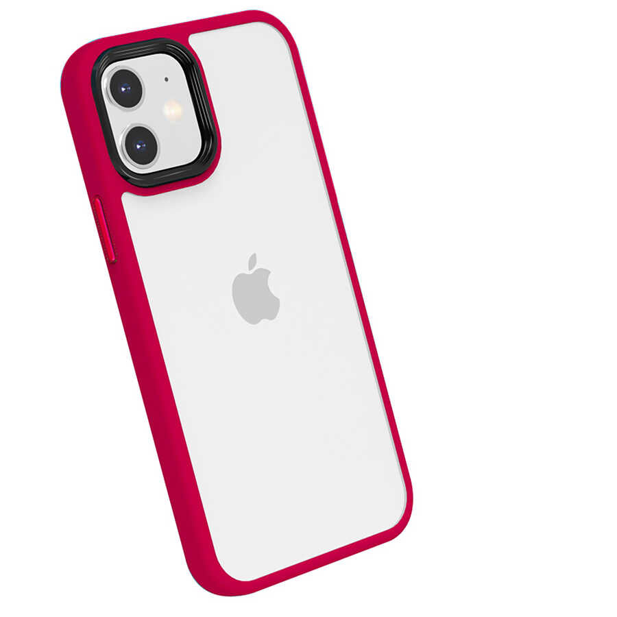 Apple iPhone 12 Kılıf Zore Cann Kapak Kırmızı