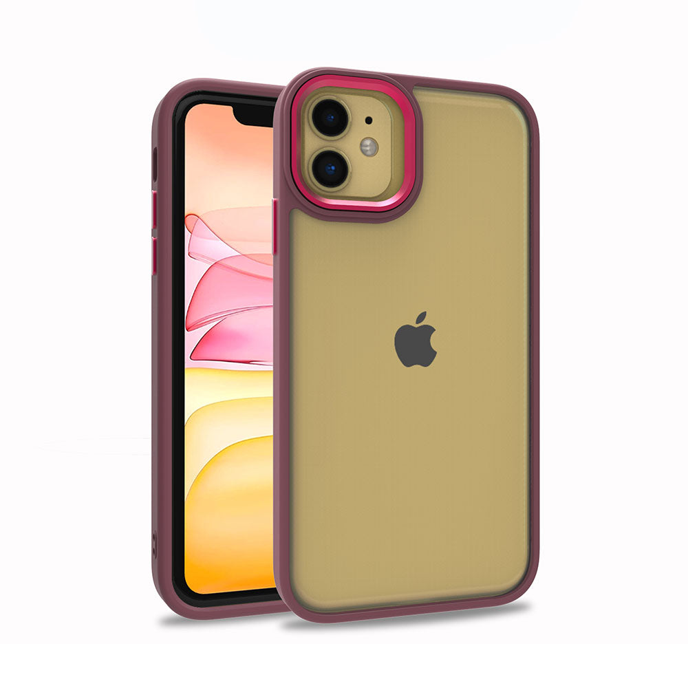 Apple iPhone 12 Kılıf Zore Flora Kapak Kırmızı
