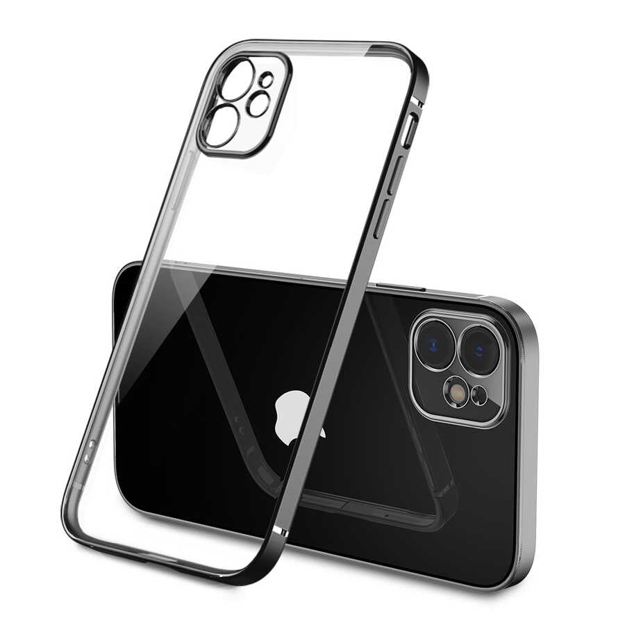 Apple iPhone 12 Kılıf Zore Gbox Kapak Siyah
