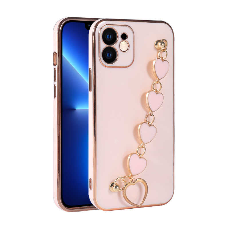 Apple iPhone 12 Kılıf Zore Kalbim Kapak Beyaz