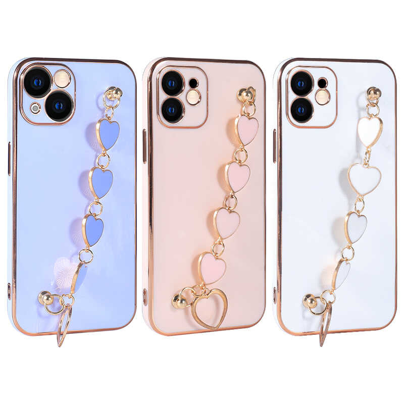 Apple iPhone 12 Kılıf Zore Kalbim Kapak Beyaz