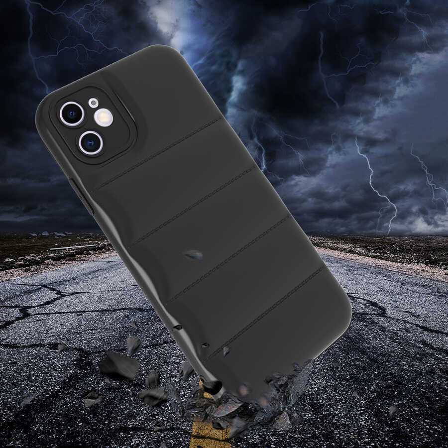 Apple iPhone 12 Kılıf Zore Kasis Kapak Kahverengi