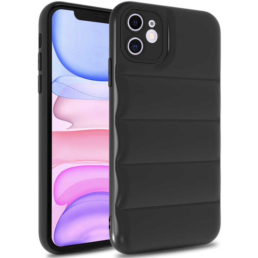 Apple iPhone 12 Kılıf Zore Kasis Kapak Siyah