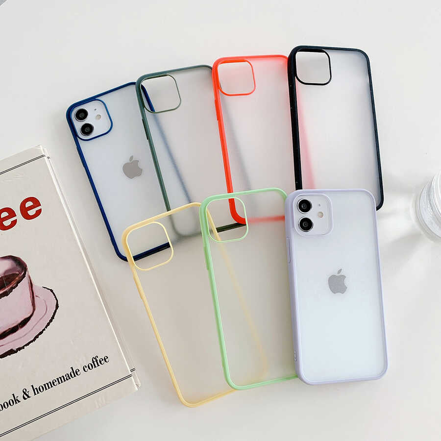 Apple iPhone 12 Kılıf Zore Mess Kapak Sarı