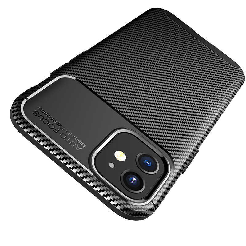 Apple iPhone 12 Kılıf Zore Negro Silikon Kapak Siyah
