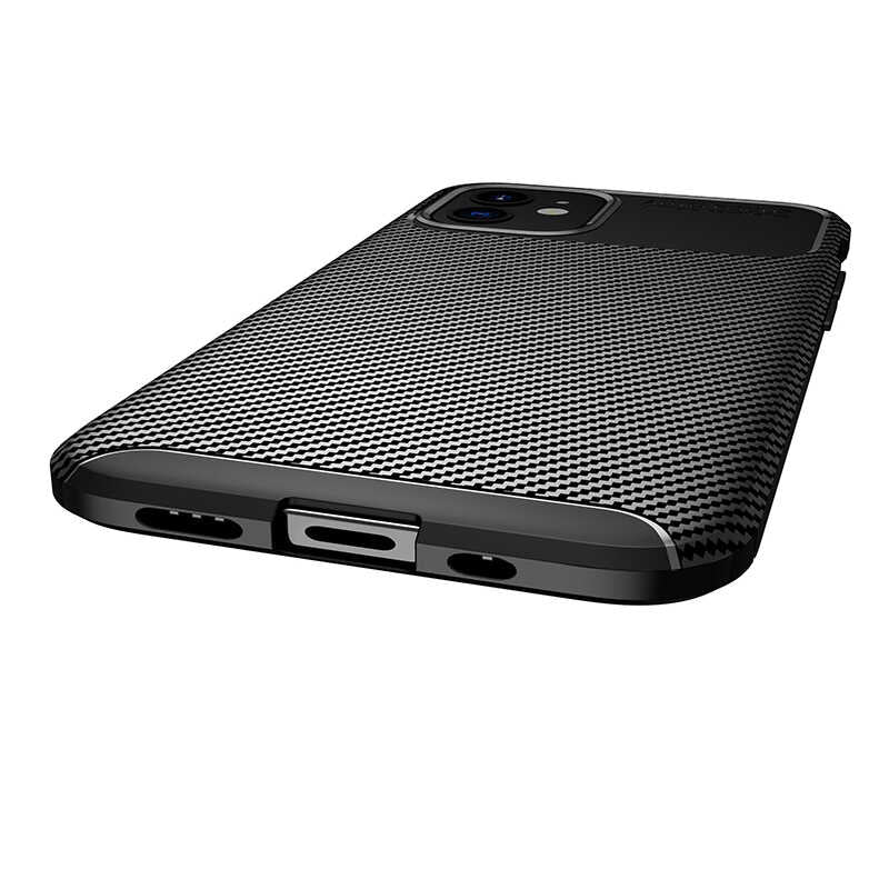 Apple iPhone 12 Kılıf Zore Negro Silikon Kapak Siyah