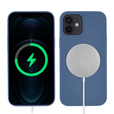 Apple iPhone 12 Kılıf Zore Silksafe Wireless Kapak Siyah