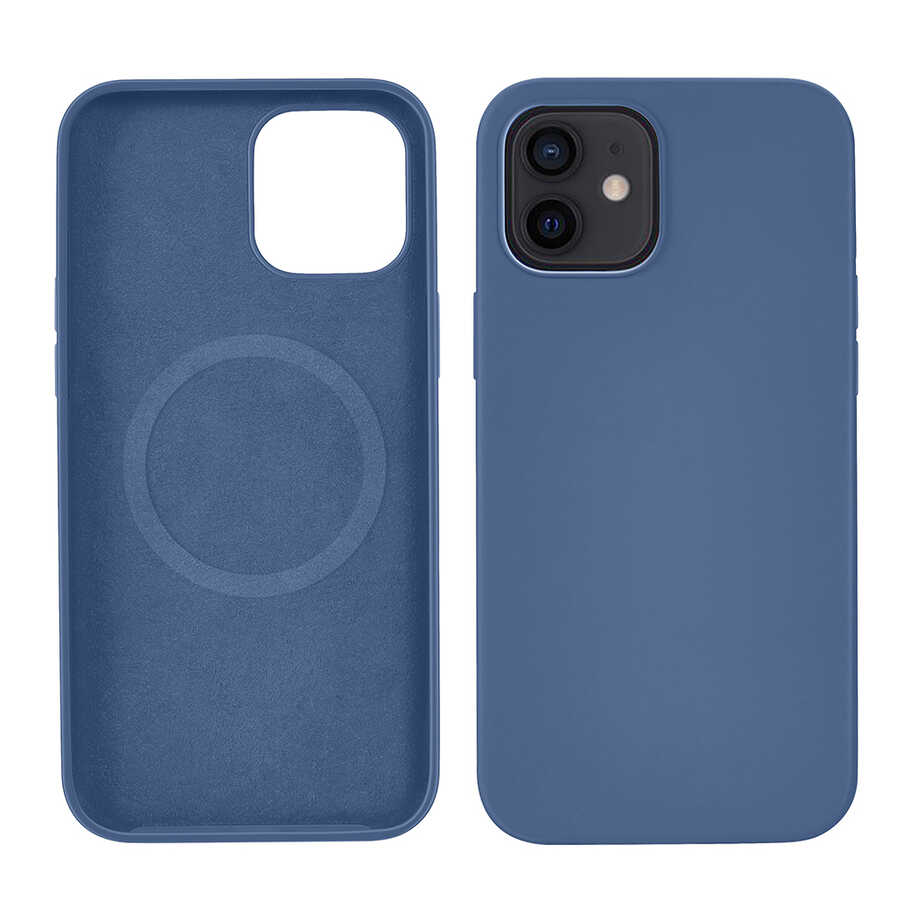 Apple iPhone 12 Kılıf Zore Silksafe Wireless Kapak Açık Yeşil