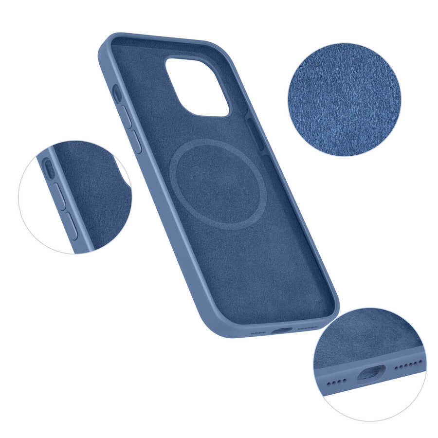 Apple iPhone 12 Kılıf Zore Silksafe Wireless Kapak Açık Yeşil