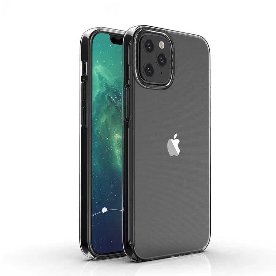 Apple iPhone 12 Kılıf Zore Süper Silikon Kapak Renksiz