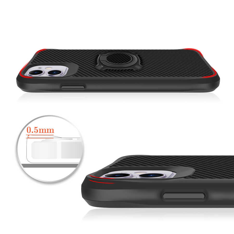 Apple iPhone 12 Kılıf Zore Timo Kapak Siyah