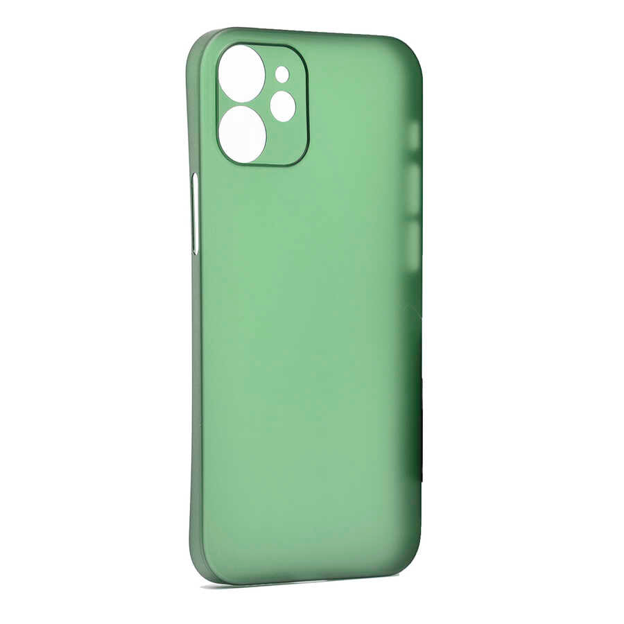 Apple iPhone 12 Mini Kılıf Zore 1.Kalite PP Silikon Yeşil