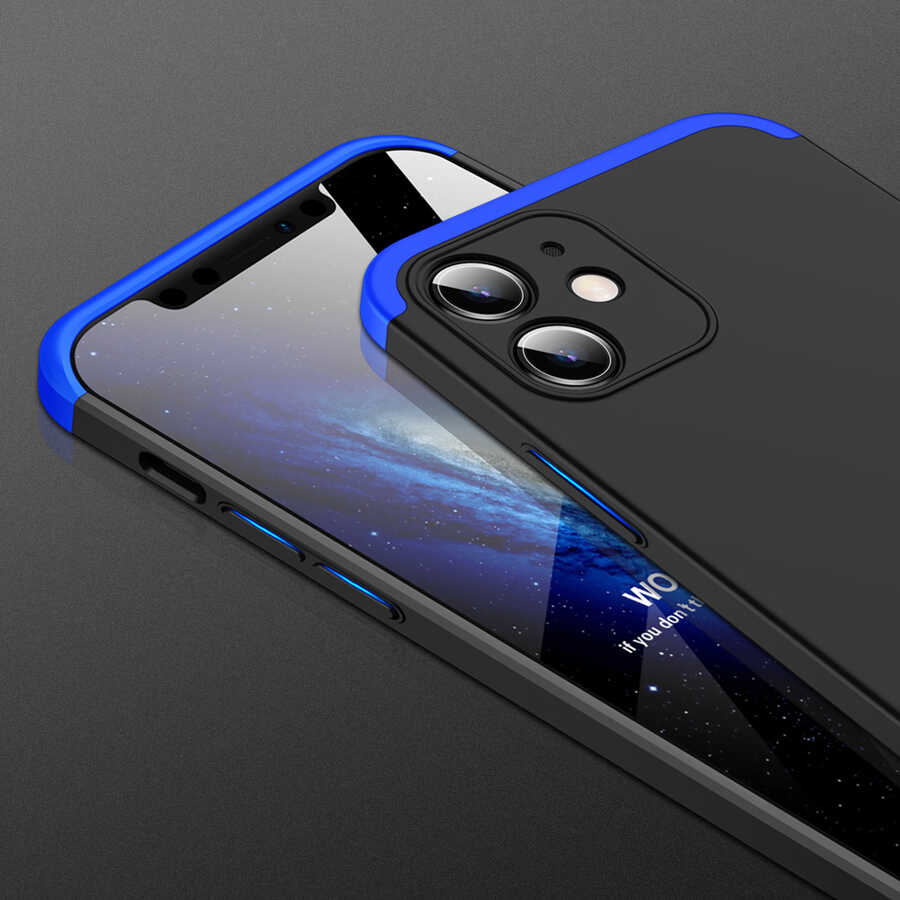 Apple iPhone 12 Mini Kılıf Zore Ays Kapak Siyah-Kırmızı