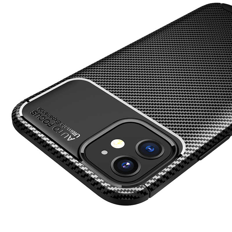 Apple iPhone 12 Mini Kılıf Zore Negro Silikon Kapak Siyah