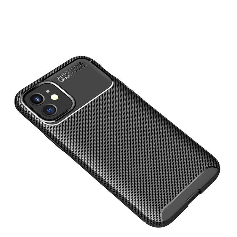 Apple iPhone 12 Mini Kılıf Zore Negro Silikon Kapak Siyah