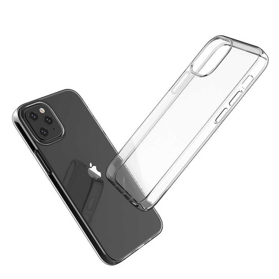Apple iPhone 12 Mini Kılıf Zore Süper Silikon Kapak Renksiz