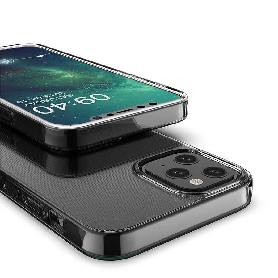 Apple iPhone 12 Mini Kılıf Zore Süper Silikon Kapak Renksiz