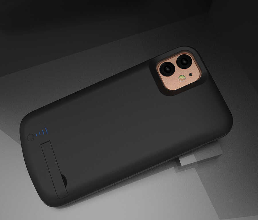 Apple iPhone 12 Mini Zore Şarjlı Kılıf Siyah
