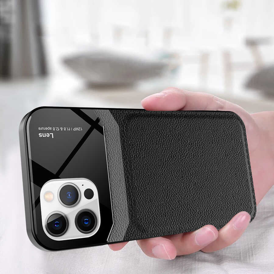 Apple iPhone 12 Pro Kılıf Zore Emiks Kapak Siyah