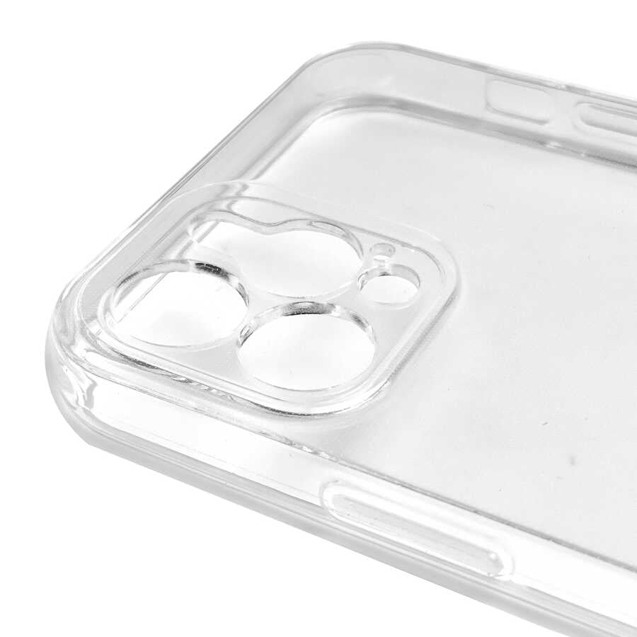 Apple iPhone 12 Pro Kılıf Zore Kamera Korumalı Süper Silikon Kapak Renksiz