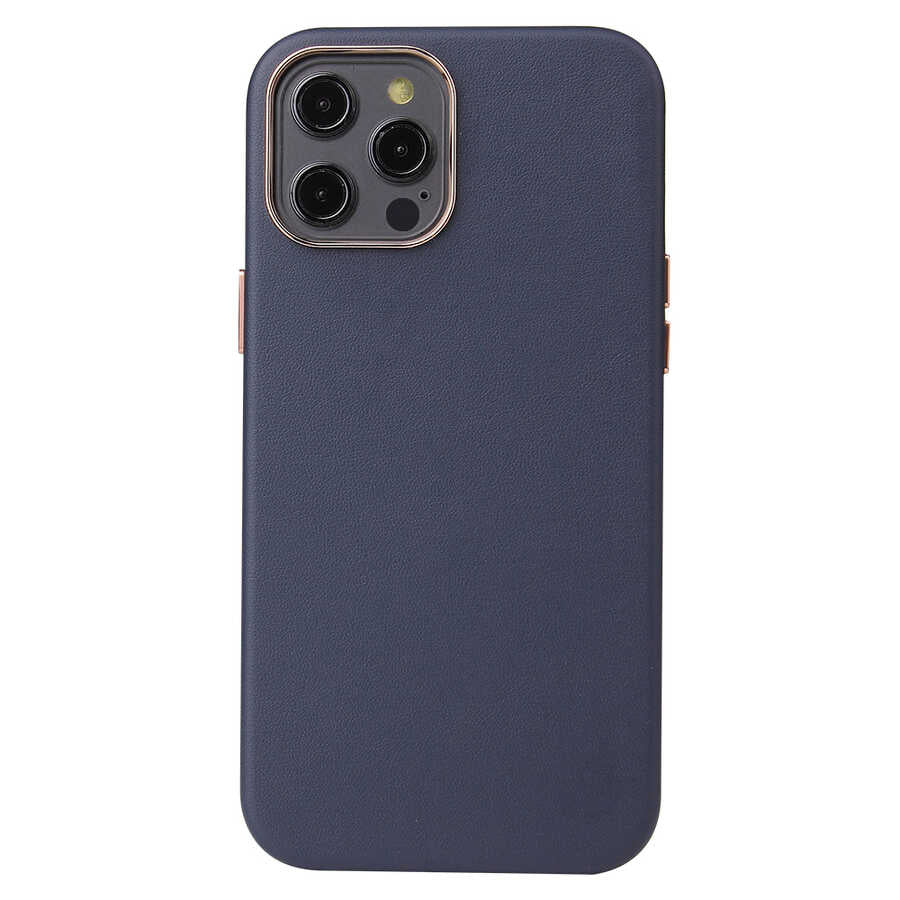 Apple iPhone 12 Pro Kılıf Zore Leathersafe Wireless Kapak Pembe