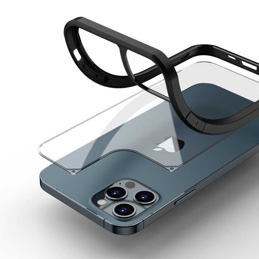 Apple iPhone 12 Pro Kılıf Zore Roll Kapak Kırmızı