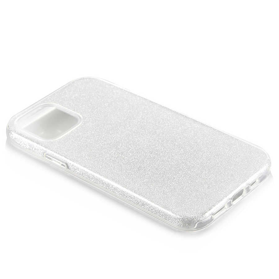 Apple iPhone 12 Pro Kılıf Zore Shining Silikon Gri