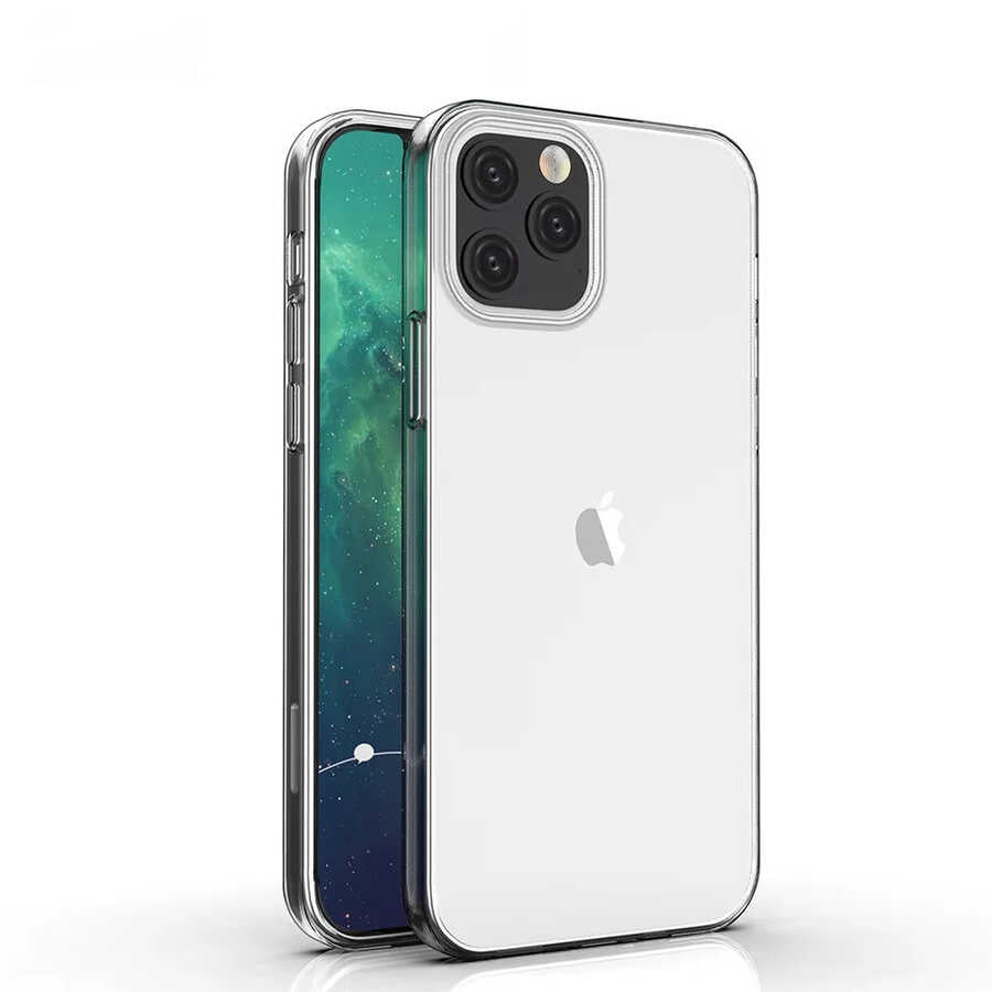 Apple iPhone 12 Pro Kılıf Zore Süper Silikon Kapak Renksiz
