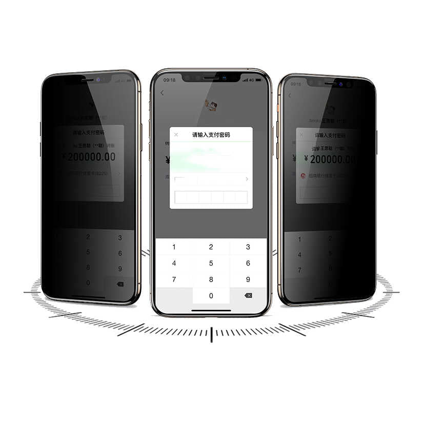 Apple iPhone 12 Pro Max Davin 5D Privacy Cam Ekran Koruyucu Siyah