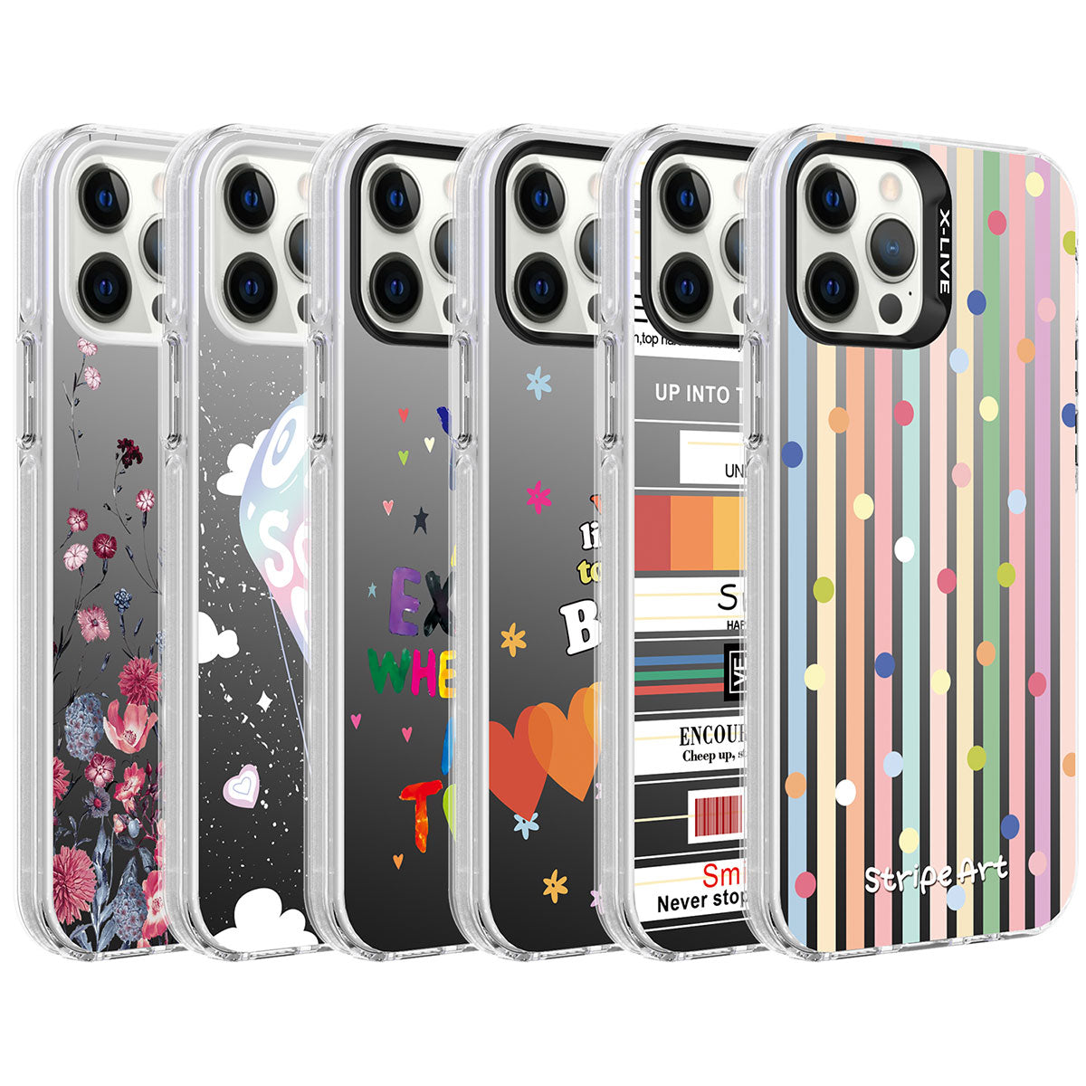 Apple iPhone 12 Pro Max Kılıf Desenli Zore Silver Sert Kapak Mottolar