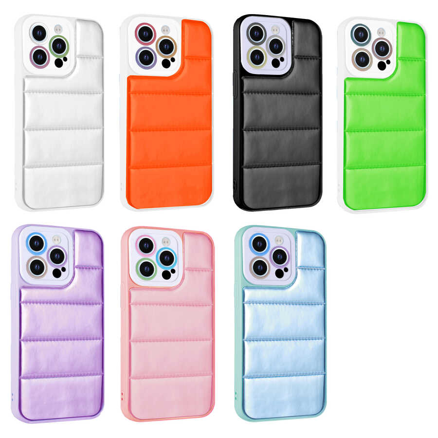 Apple iPhone 12 Pro Max Kılıf Kamera Korumalı Airbagli Renkli Zore Seksek Kapak Pembe
